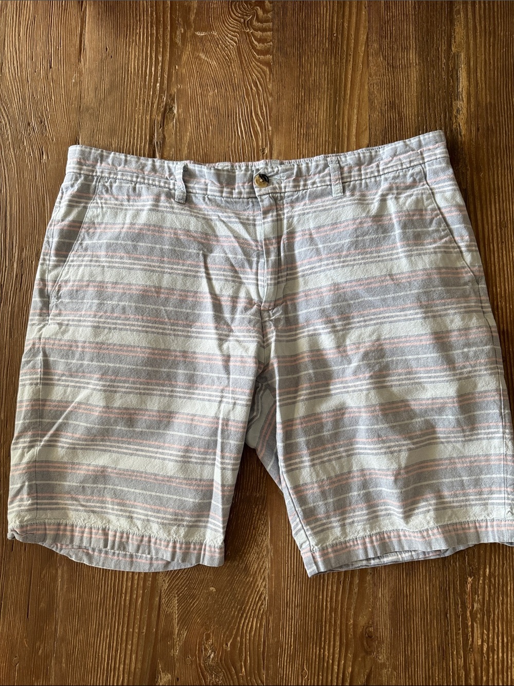 Ben Sherman Pastel Stripe Flat-Front Shorts - White, Pink, Light Blue